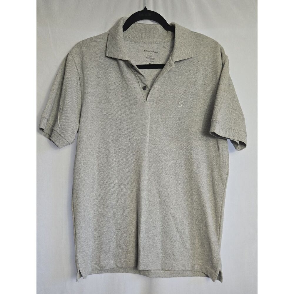 Banana Republic Light Gray Short Sleeve Polo Shirt
